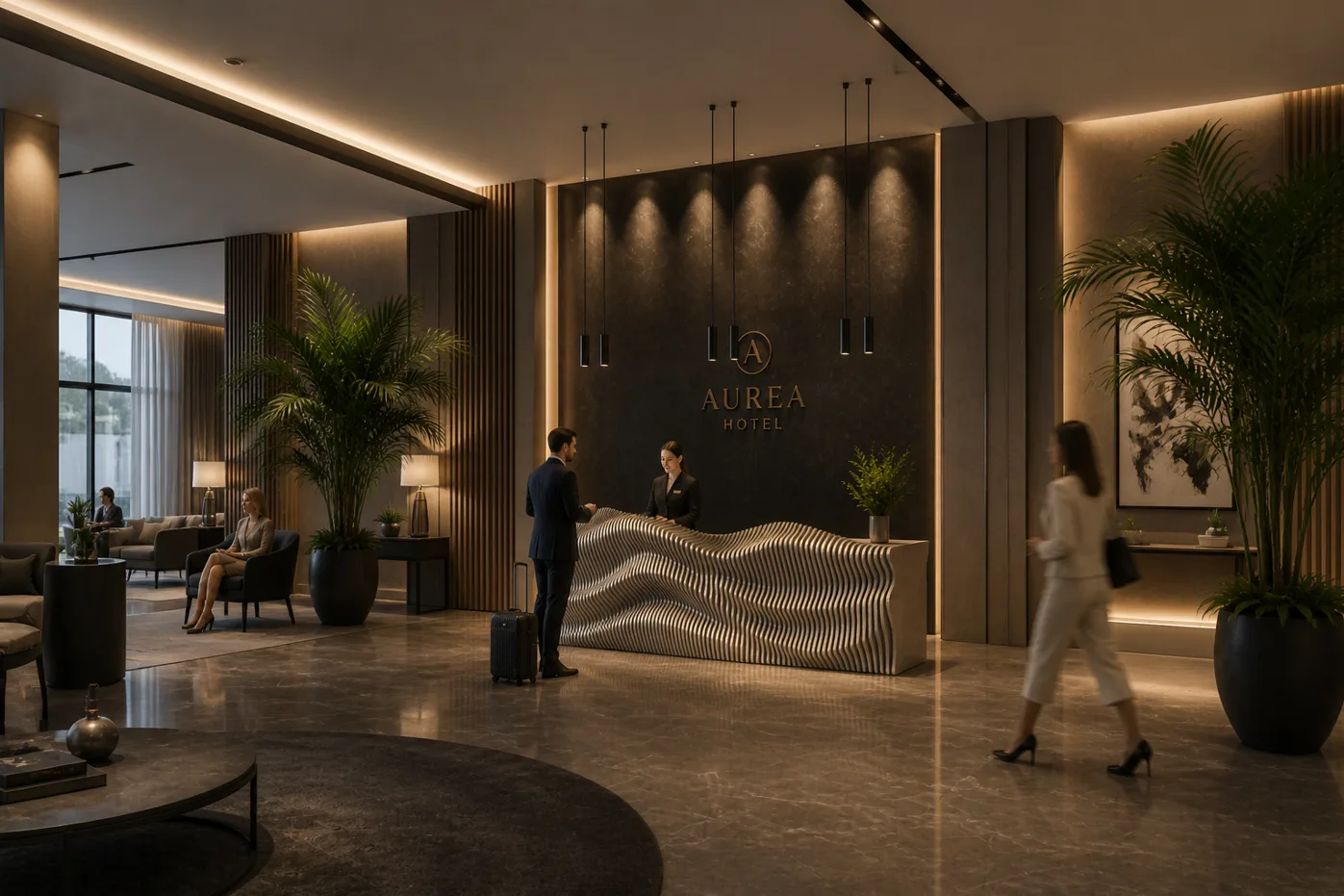 Reception parametrica in legno su misura &ndash; Effegidue Design